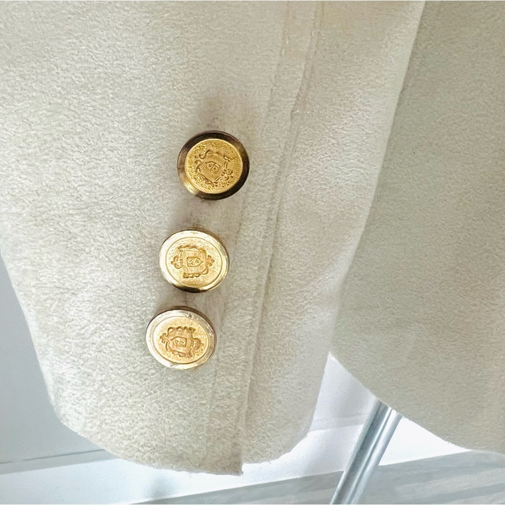 Vintage 1970s / 80s Abe Schrader Cream Suede Suit - image 6